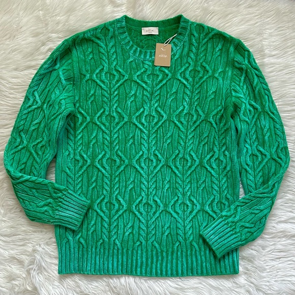 ALTEA NWT XL Gestrickter Pullover Sweater • Italy • Maglia Girocollo Treccia - Picture 6 of 14